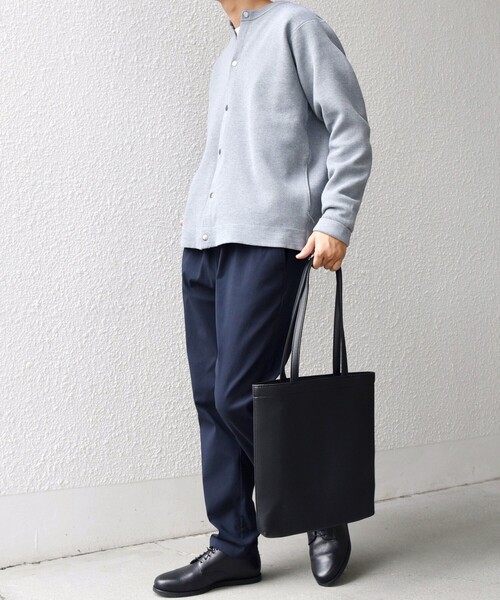 SHIPS any（シップス エニィ）の「SHIPS any: スプリット レザー スマート トートバッグ◇（トートバッグ・メンズ・ブラック/ネイビー/グレー・ONE SIZE）」の9枚目の写真