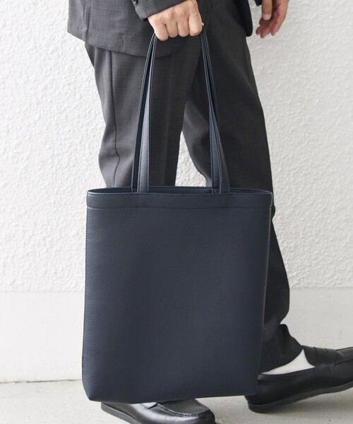 SHIPS any（シップス エニィ）の「SHIPS any: スプリット レザー スマート トートバッグ◇（トートバッグ・メンズ・ブラック/ネイビー/グレー・ONE SIZE）」の16枚目の写真