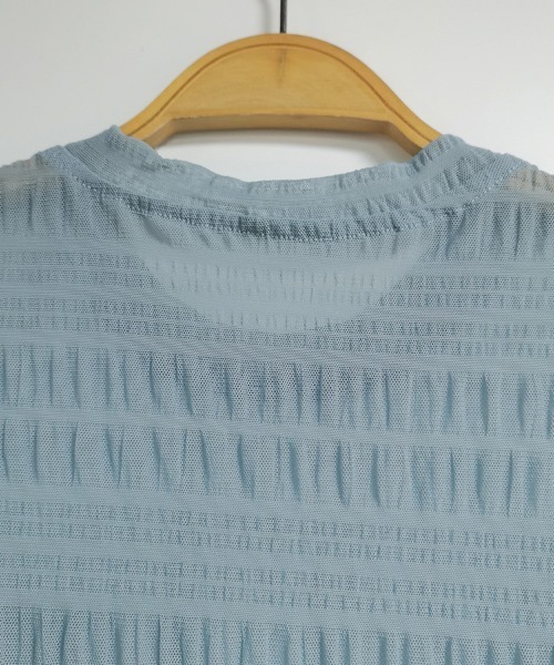 ReRe(リリ)の「シアー格子メッシュトップス(Tシャツ/カットソー・レディース・ホワイト/ブルー/ベージュ/ブラック・FREE)」の22枚目の写真
