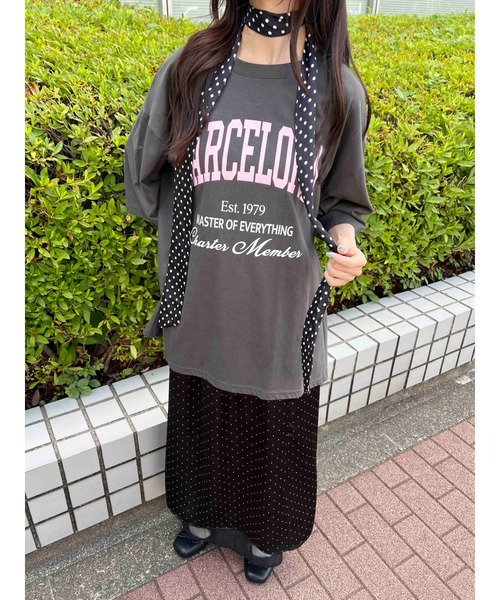 WC（ダブル シー）の「ドットマルチロングスカーフ（バンダナ/スカーフ・レディース・ホワイト/ブラック・FREE）」の6枚目の写真