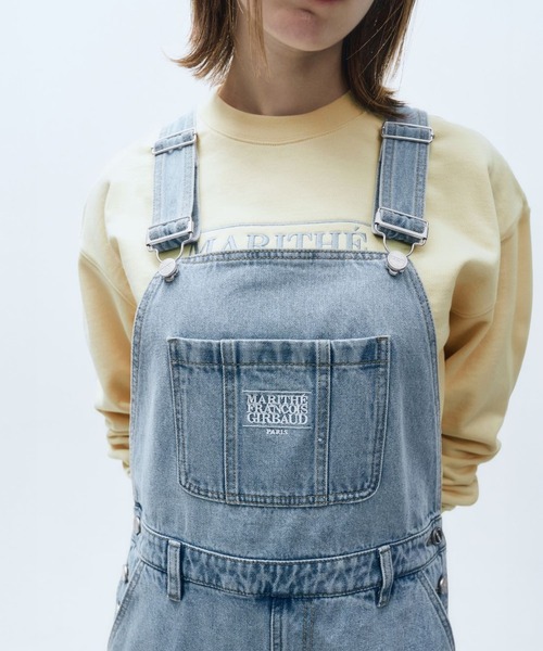 MARITHE + FRANCOIS GIRBAUD(マリテフランソワジルボー)の「W DENIM OVERALL SKIRT(サロペット/オーバーオール・レディース・オートミール/ブルー・フリー)」の5枚目の写真