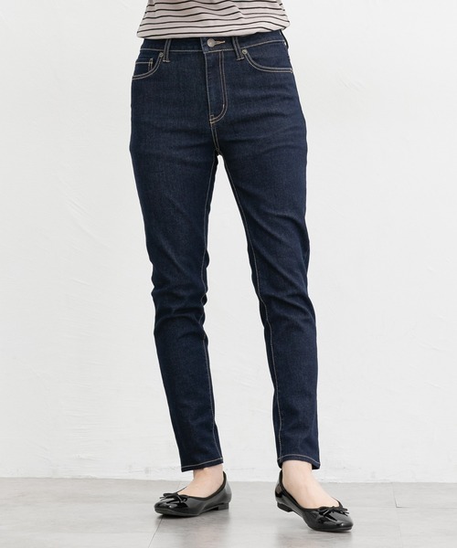 Honeys（ハニーズ）の「スリムデニムスキニー（股下６９ｃｍ）（デニムパンツ・レディース・ブラック/ワンウォッシュ/ライトインディゴブルー・SS/S/M/LL/L/3L）」の3枚目の写真