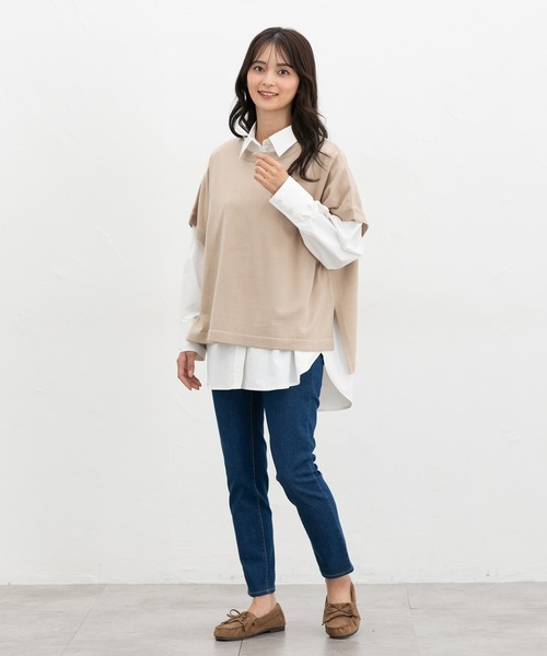 Honeys（ハニーズ）の「スリムデニムスキニー（股下６９ｃｍ）（デニムパンツ・レディース・ブラック/ワンウォッシュ/ライトインディゴブルー・SS/S/M/LL/L/3L）」の6枚目の写真