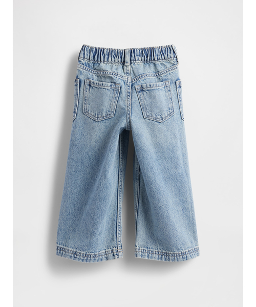 GAP（ギャップ）の「プルオン バギー ワイドデニム (幼児・ベビー)（デニムパンツ・キッズ・マルチ・70cm/80ｃｍ/90cm/95cm/100cm/105cm/110cm）」の2枚目の写真