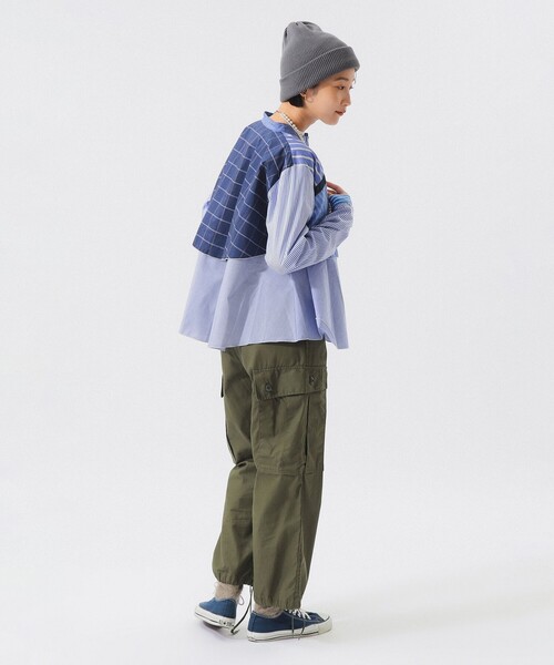 TORI-TO(トリト)の「【別注】TORI-TO / レイヤード シャツ(シャツ/ブラウス・レディース・ネイビー/ブラック・ONE SIZE)」の12枚目の写真