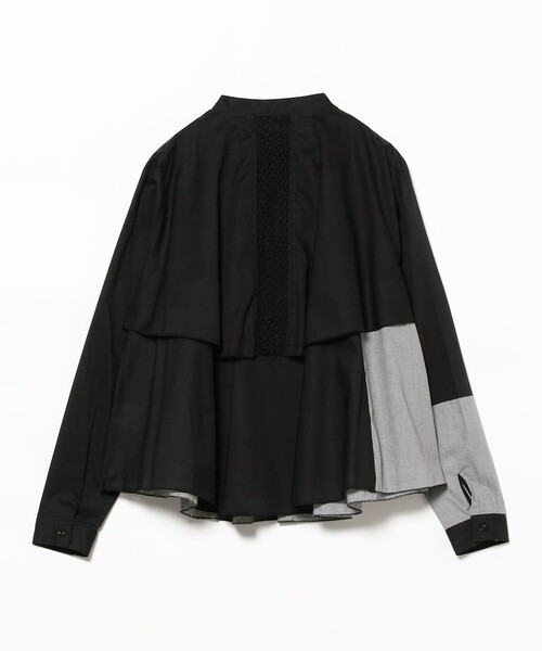 TORI-TO(トリト)の「【別注】TORI-TO / レイヤード シャツ(シャツ/ブラウス・レディース・ネイビー/ブラック・ONE SIZE)」の15枚目の写真