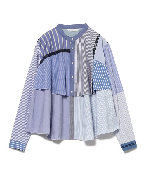 TORI-TO(トリト)の「【別注】TORI-TO / レイヤード シャツ(シャツ/ブラウス・レディース・ネイビー/ブラック・ONE SIZE)」の17枚目の写真