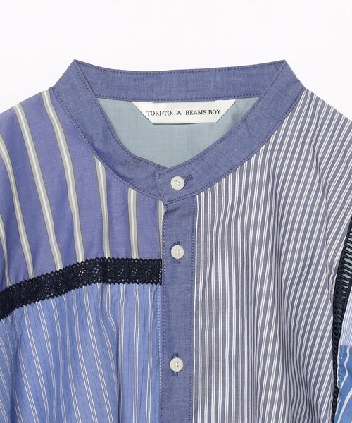 TORI-TO(トリト)の「【別注】TORI-TO / レイヤード シャツ(シャツ/ブラウス・レディース・ネイビー/ブラック・ONE SIZE)」の18枚目の写真
