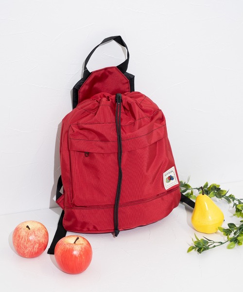 FRUIT OF THE LOOM(フルーツオブザルーム)の「【FRUIT OF THE LOOM】FTL COLOR PURSE BACKPACK / バックパック / 巾着(バックパック/リュック・メンズ・ブラック/カーキ/ピンク/ベージュ/グレー・FREE)」の11枚目の写真