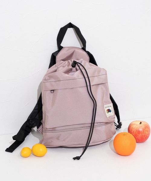 FRUIT OF THE LOOM(フルーツオブザルーム)の「【FRUIT OF THE LOOM】FTL COLOR PURSE BACKPACK / バックパック / 巾着(バックパック/リュック・メンズ・ブラック/カーキ/ピンク/ベージュ/グレー・FREE)」の14枚目の写真