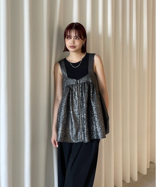 【値下げ】FOIL PRINT BABY TUNIC TOP FOIL PRINT BABY TUNIC TOP（Tシャツ/カットソー）｜Ameri