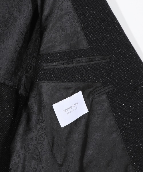 MEN'S BIGI（メンズビギ）の「シルクネップウール絡みジャケット（テーラードジャケット・メンズ・ブラック/ベージュ・04/03/02/01）」の11枚目の写真