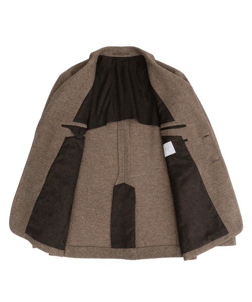 MEN'S BIGI（メンズビギ）の「シルクネップウール絡みジャケット（テーラードジャケット・メンズ・ブラック/ベージュ・04/03/02/01）」の10枚目の写真