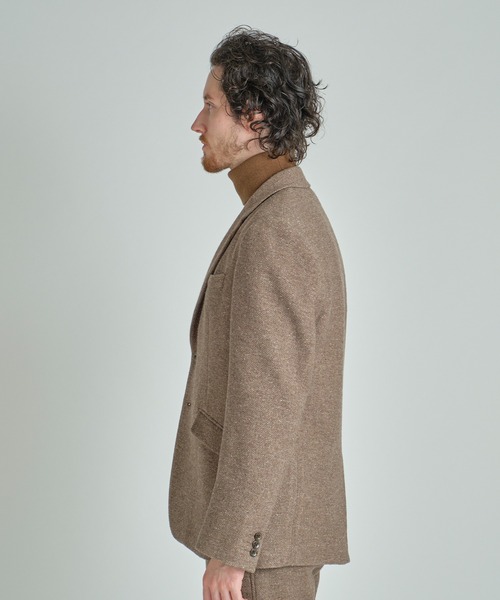 MEN'S BIGI（メンズビギ）の「シルクネップウール絡みジャケット（テーラードジャケット・メンズ・ブラック/ベージュ・04/03/02/01）」の15枚目の写真