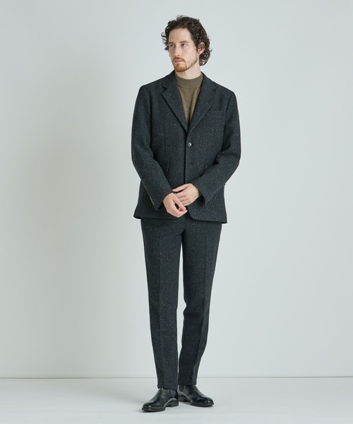 MEN'S BIGI（メンズビギ）の「シルクネップウール絡みジャケット（テーラードジャケット・メンズ・ブラック/ベージュ・04/03/02/01）」の20枚目の写真