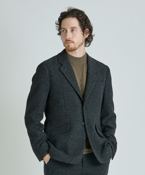 MEN'S BIGI（メンズビギ）の「シルクネップウール絡みジャケット（テーラードジャケット・メンズ・ブラック/ベージュ・04/03/02/01）」の17枚目の写真