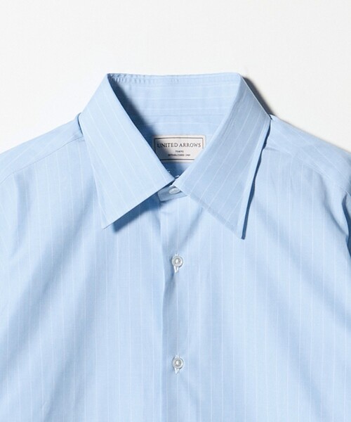 UNITED ARROWS(ユナイテッドアローズ)の「THOMAS MASON/トーマスメイソン エンドオンエンド ストライプ レギュラーカラー シャツ(ビジネスシャツ・メンズ・ライトブルー・41cm/40cm/38cm/39cm)」の4枚目の写真