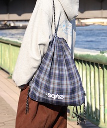SEQUENZ（シークエンズ）の「＊新色追加【sqnz（エスキュンズ）】sqnz dairy 2way knapsack / ナップサック トートバック 2WAY ブランドロゴ チェック ストライプ（バックパック/リュック）」