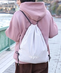 SEQUENZ（シークエンズ）の「＊新色追加【sqnz（エスキュンズ）】sqnz dairy 2way knapsack / ナップサック トートバック 2WAY ブランドロゴ チェック ストライプ（バックパック/リュック）」