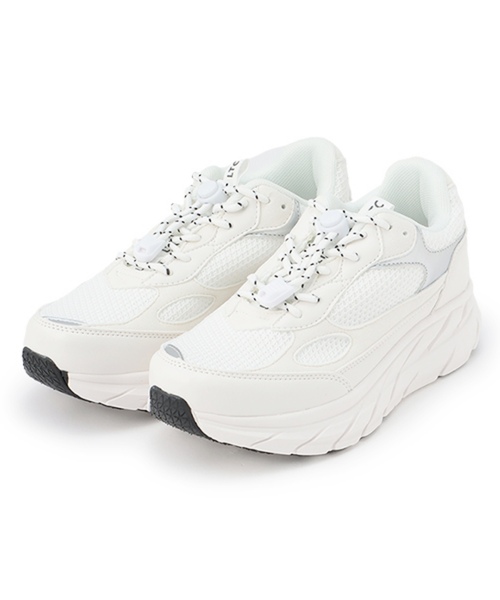 LOVETOXIC（ラブトキシック）の「【ラク軽】軽量ドローコードスニーカー（スニーカー・キッズ・ブラック/ホワイト・23-23.5cm/24-24.5cm/22-22.5）」の4枚目の写真