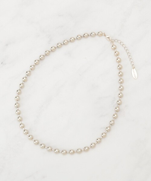 SHOO・LA・RUE（シューラルー）の「ボールチェーンネックレス（ネックレス・レディース・ゴールド/ブラック/シルバー・00）」の3枚目の写真