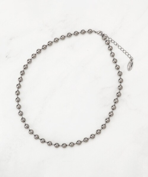 SHOO・LA・RUE（シューラルー）の「ボールチェーンネックレス（ネックレス・レディース・ゴールド/ブラック/シルバー・00）」の2枚目の写真