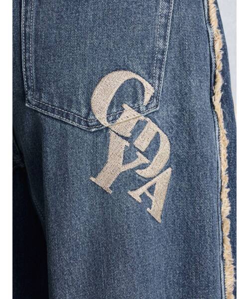 GYDA(ジェイダ)の「ハイウエストside slit GYDAワイドデニムパンツ(デニムパンツ・レディース・ブルー/ライトブルー・SMALL/MEDIUM)」の16枚目の写真