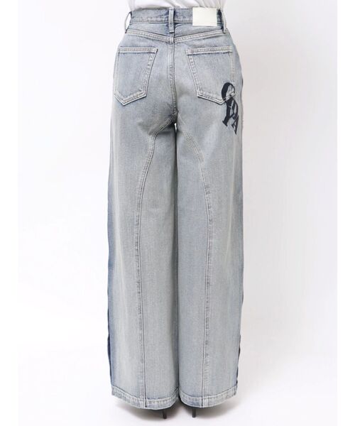 GYDA(ジェイダ)の「ハイウエストside slit GYDAワイドデニムパンツ(デニムパンツ・レディース・ブルー/ライトブルー・SMALL/MEDIUM)」の19枚目の写真