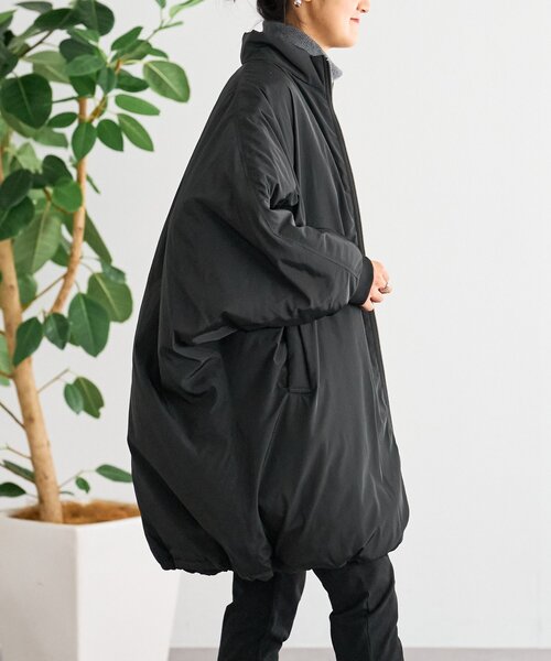 BEARDSLEY（ビアズリー）の「中綿BIGポンチョコート（ポンチョ・レディース・ブラック・FREE）」の5枚目の写真