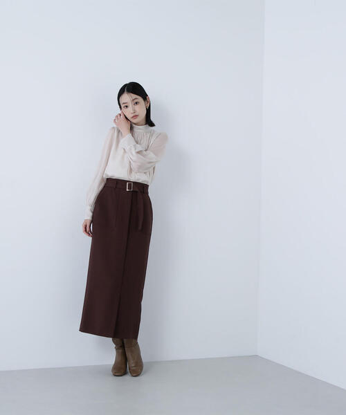 NATURAL BEAUTY BASIC(ナチュラルビューティーベーシック)の「◇ハイネックボリュームシアーブラウス(シャツ/ブラウス・レディース・オフホワイト/ライトグリーン/ダークブラウン/ベージュ・MEDIUM/SMALL)」の15枚目の写真