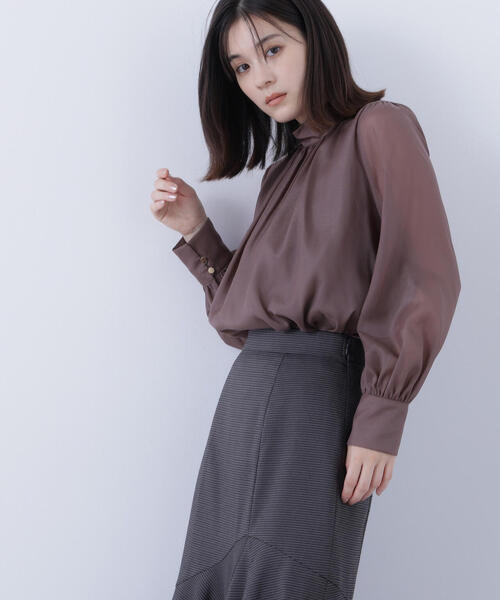 ◇【WEB限定カラー：ピンクベージュ】ハイネックボリューム
