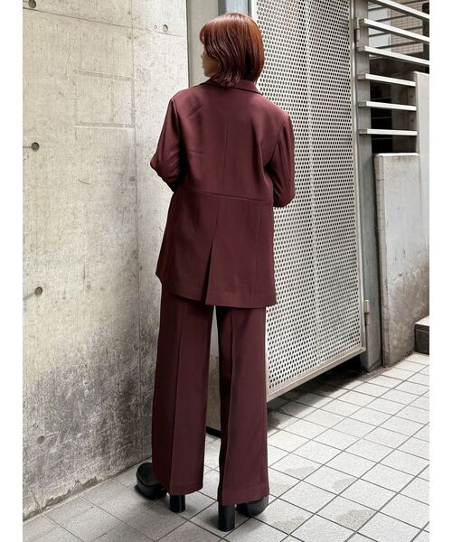 MURUA（ムルーア）の「【セットアップ対応】サイドベルトパンツ（スラックス・レディース・グレー/ボルドー/ブラウン・1/2）」の11枚目の写真