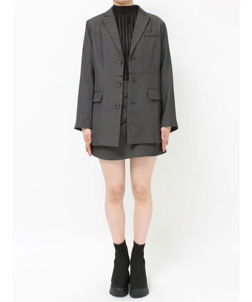 MURUA(ムルーア)の「【セットアップ対応】サイドベルトパンツ(スラックス・レディース・グレー/ボルドー/ブラウン・1/2)」の12枚目の写真