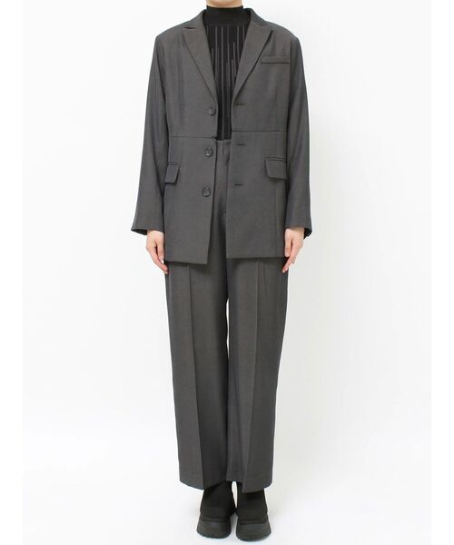 MURUA(ムルーア)の「【セットアップ対応】サイドベルトパンツ(スラックス・レディース・グレー/ボルドー/ブラウン・1/2)」の13枚目の写真
