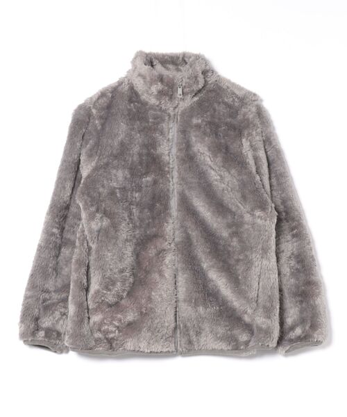 セール】スタンドカラー フルジップ ボア フリース ジャケット（T