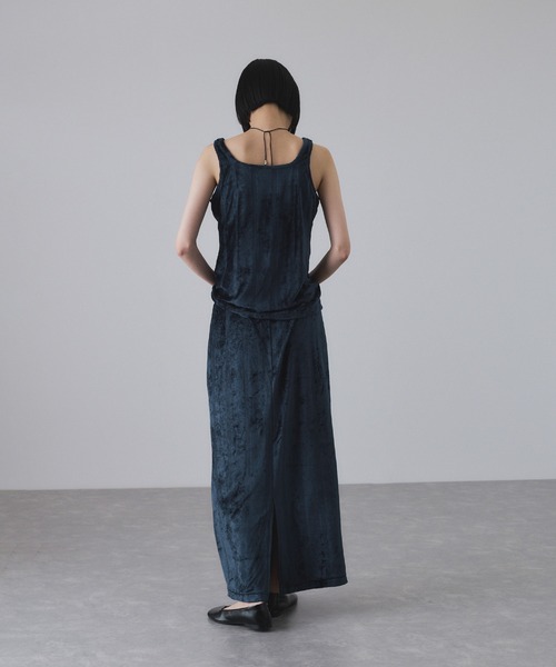 MILLER（ミラー）の「【Miller for ADAM ET ROPE'】別注 スクエアタンク（カップ付き）（タンクトップ・レディース・ネイビー/グリーン・FREE）」の5枚目の写真