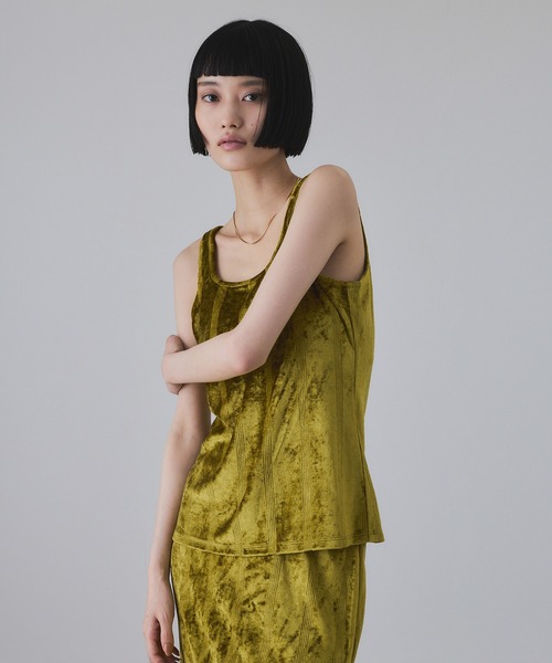 MILLER（ミラー）の「【Miller for ADAM ET ROPE'】別注 スクエアタンク（カップ付き）（タンクトップ・レディース・ネイビー/グリーン・FREE）」の11枚目の写真