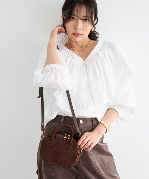 VELETTO（ベレット）の「BARNYARDSTORM / 【VELETTO(ヴェレット)】 / ミニスクエアショルダー（ショルダーバッグ・レディース・ブラック/ブラウン・FREE）」の5枚目の写真