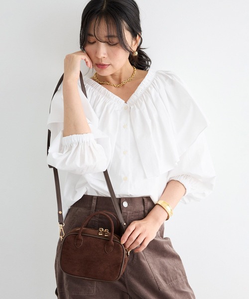 VELETTO（ベレット）の「BARNYARDSTORM / 【VELETTO(ヴェレット)】 / ミニスクエアショルダー（ショルダーバッグ・レディース・ブラック/ブラウン・FREE）」の4枚目の写真