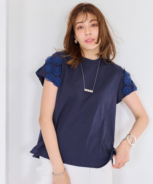 Chesty - chestyフラワーカットソー♡ フラワーモチーフTシャツ（Tシャツ/カットソー）｜Chesty（チェス