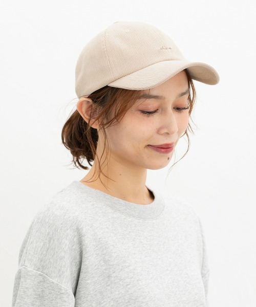 Honeys（ハニーズ）の「コーデュロイキャップ（キャップ・レディース・アイボリー/ピンク・FREE）」の3枚目の写真