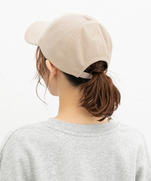 Honeys（ハニーズ）の「コーデュロイキャップ（キャップ・レディース・アイボリー/ピンク・FREE）」の4枚目の写真