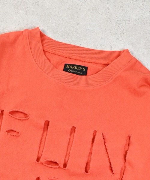 MARKEY'S（マーキーズ）の「ロゴダメージスウェット/おとな（スウェット・レディース・ライトグリーン/オレンジ/ホワイト系その他・170cm）」の9枚目の写真