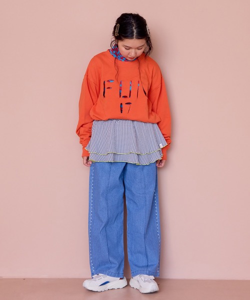 MARKEY'S（マーキーズ）の「ロゴダメージスウェット/おとな（スウェット・レディース・ライトグリーン/オレンジ/ホワイト系その他・170cm）」の7枚目の写真