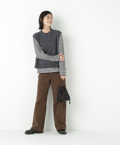 Healthy denim（ヘルシーデニム）の「◆【Healthy Denimコラボ】コーデュロイセミワイド（その他パンツ・レディース・ブラウン・SMALL/MEDIUM/LARGE）」の4枚目の写真