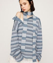 SLY(XC)́y2025AWzHG KNIT ASYMMETRY TOPS nCQ[W jbg AVg[ gbvX H ~(jbg/Z[^[)