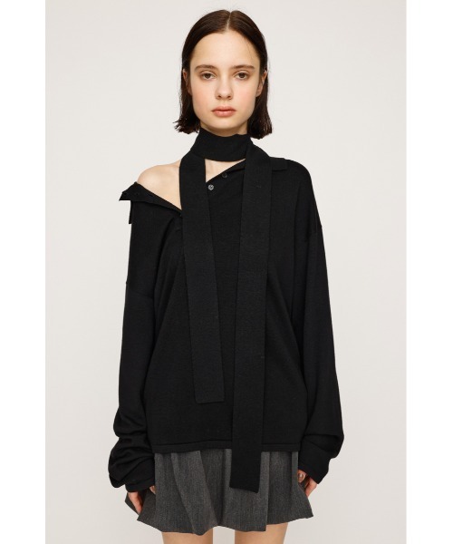 SLY（スライ）の「HG KNIT ASYMMETRY TOPS ハイゲージ ニット アシンメトリー トップス 秋服 冬服（ニット/セーター・レディース・レッド系その他/杢グレー/ブラック/ブルー系その他・FREE）」の7枚目の写真