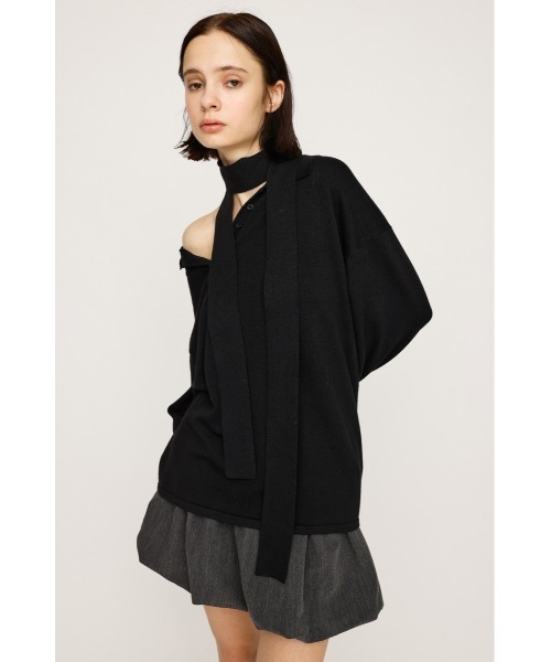 SLY（スライ）の「HG KNIT ASYMMETRY TOPS ハイゲージ ニット アシンメトリー トップス 秋服 冬服（ニット/セーター・レディース・レッド系その他/杢グレー/ブラック/ブルー系その他・FREE）」の8枚目の写真