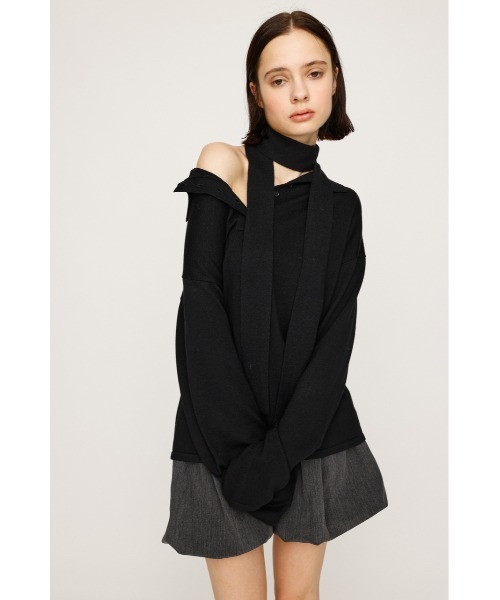 セール】HG KNIT ASYMMETRY TOPS ハイゲージ ニット アシンメトリー