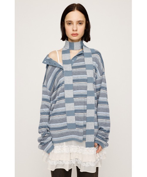 HG KNIT ASYMMETRY TOPS ハイゲージ ニット アシンメトリー セール】HG KNIT ASYMMETRY TOPS ハイゲージ ニット アシンメトリー